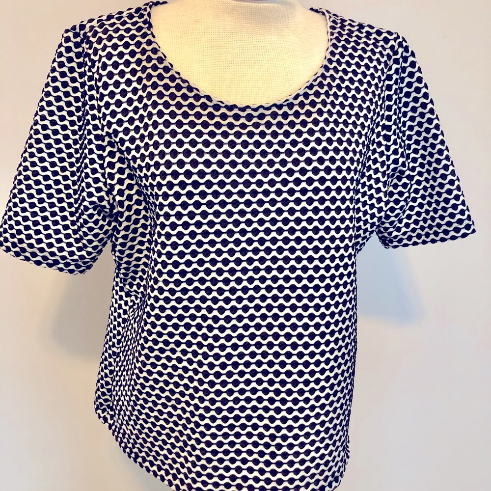 Ruby Road Petite XL Top Black & White